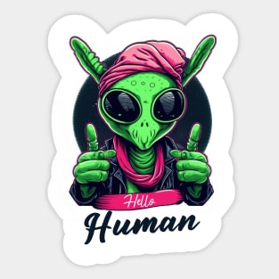 Hello Human Sticker